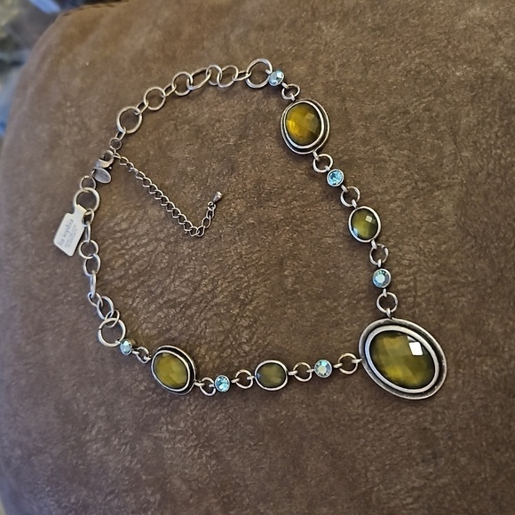 LIA SOPHIA Olive Faceted Oval Chain Necklace - Picture 2 of 7